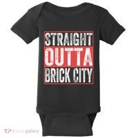 Straight Outta Brick City Newark City New Jersey Baby Bodysuit thumb 0
