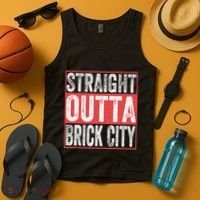 Straight Outta Brick City Newark City New Jersey Tank Top thumb 4