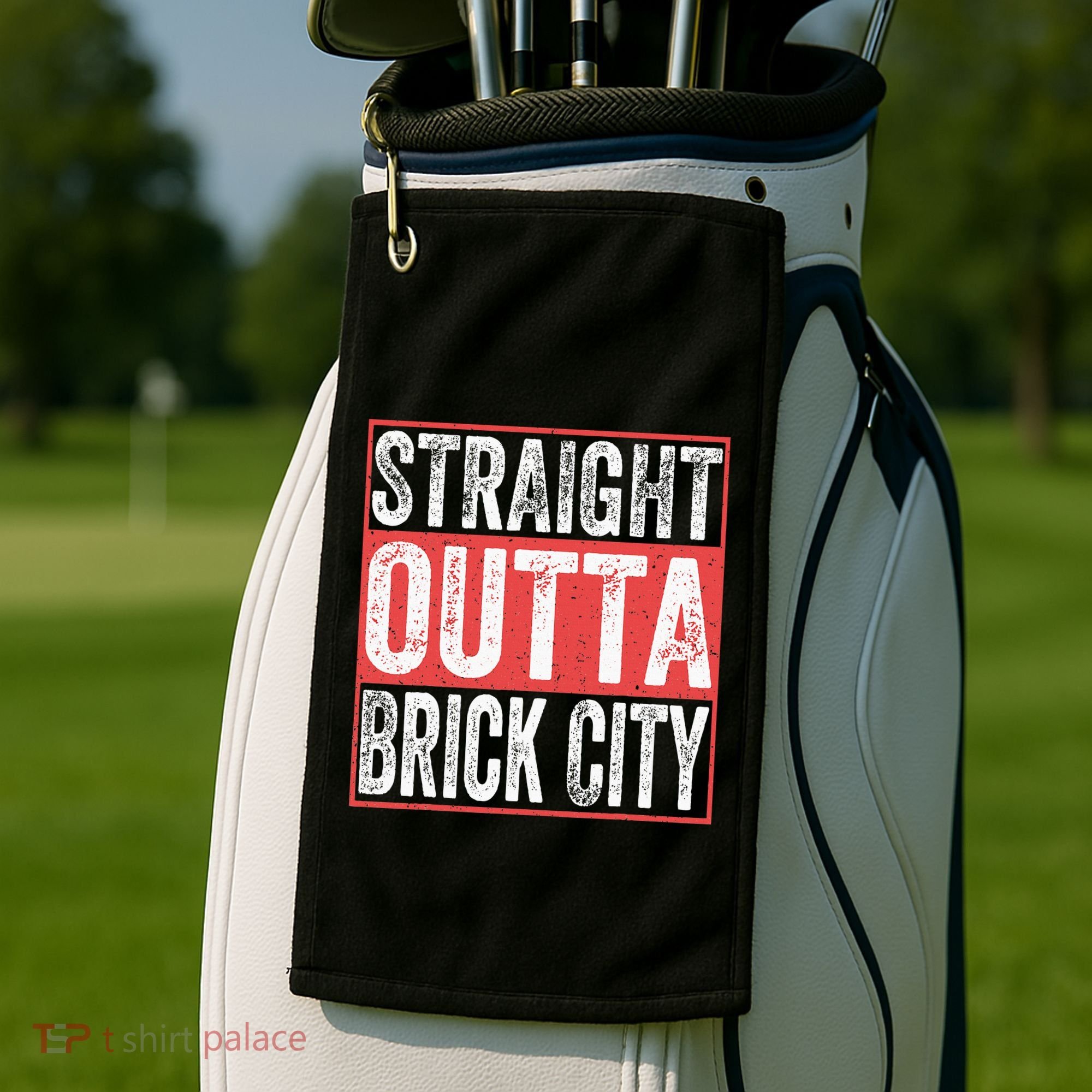 Straight Outta Brick City Newark City New Jersey Golf Towel