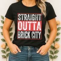 Straight Outta Brick City Newark City New Jersey Women's T-Shirt thumb 2