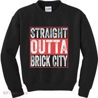 Straight Outta Brick City Newark City New Jersey Kids Sweatshirt thumb 0