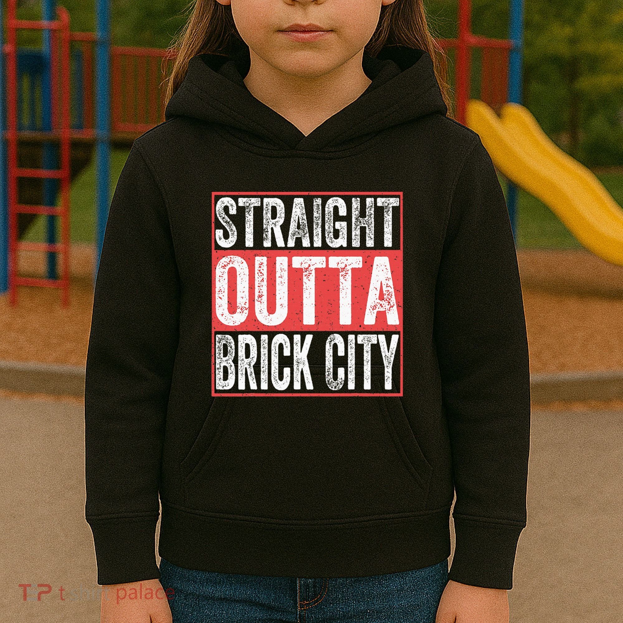 Straight Outta Brick City Newark City New Jersey Kids Hoodie
