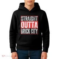 Straight Outta Brick City Newark City New Jersey Kids Hoodie thumb 4
