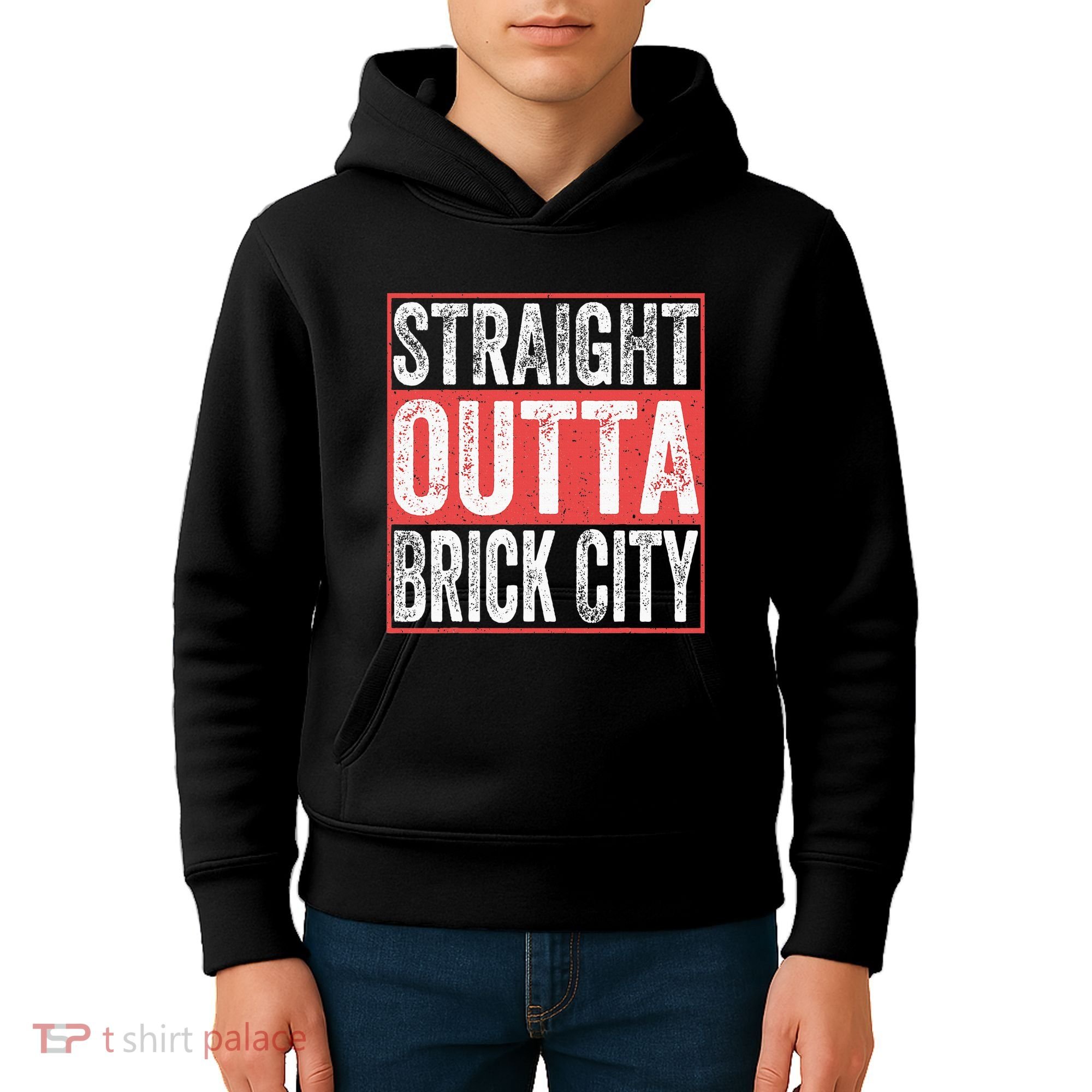 Straight Outta Brick City Newark City New Jersey Kids Hoodie
