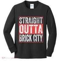 Straight Outta Brick City Newark City New Jersey Kids Long Sleeve Shirt thumb 0