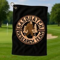 Sasquatch Official Bigfoot Research Team Golf Towel thumb 1