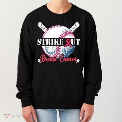 Strike Out Breast Cancer Baseball Women's Sweatshirt