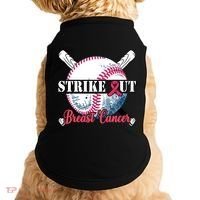 Strike Out Breast Cancer Baseball Doggie Tank thumb 0