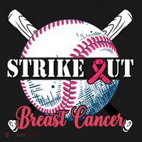 Strike Out Breast Cancer Baseball Doggie Tank thumb 4