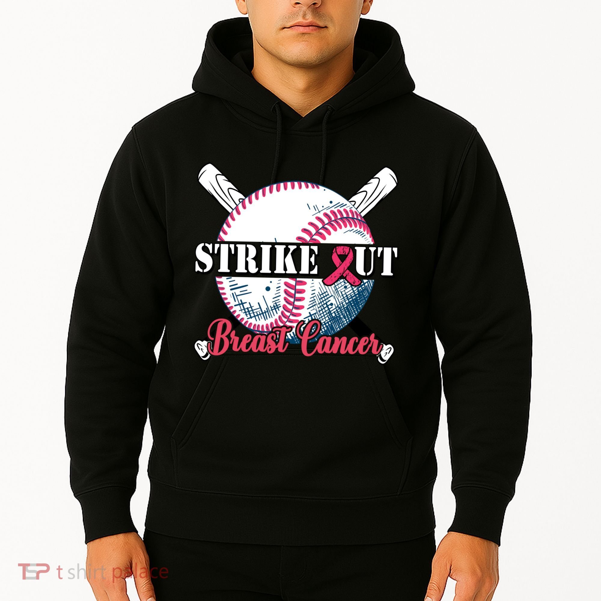 Strike Out Breast Cancer Baseball Hoodie