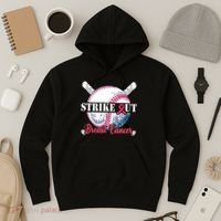 Strike Out Breast Cancer Baseball Hoodie thumb 3