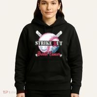 Strike Out Breast Cancer Baseball Hoodie thumb 5