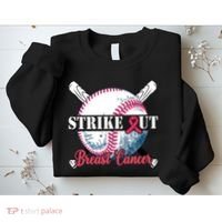 Strike Out Breast Cancer Baseball Sweatshirt thumb 2