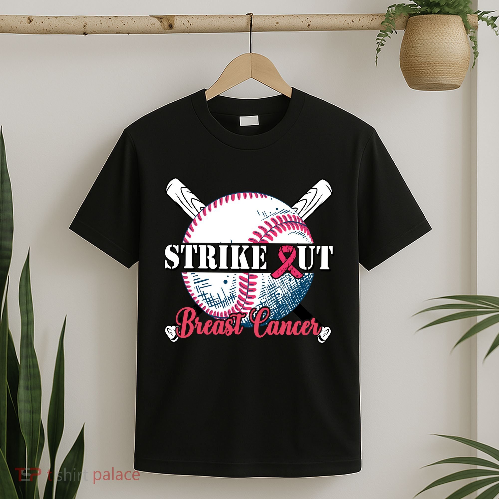 Strike Out Breast Cancer Baseball T-Shirt