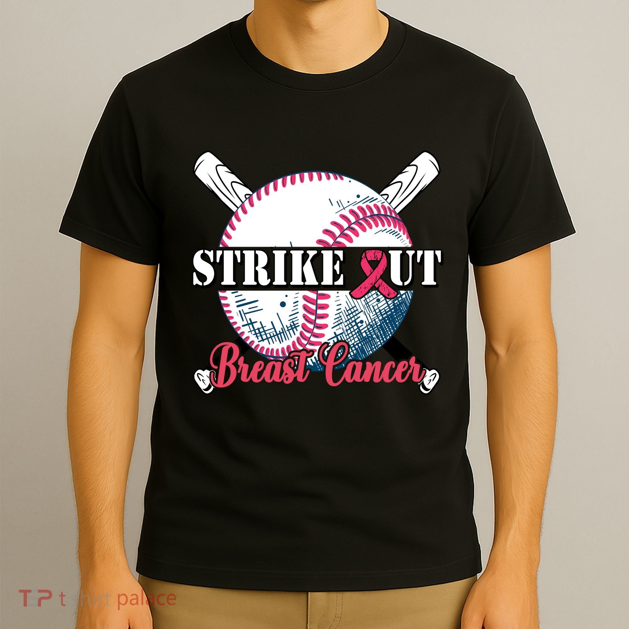 Strike Out Breast Cancer Baseball T-Shirt