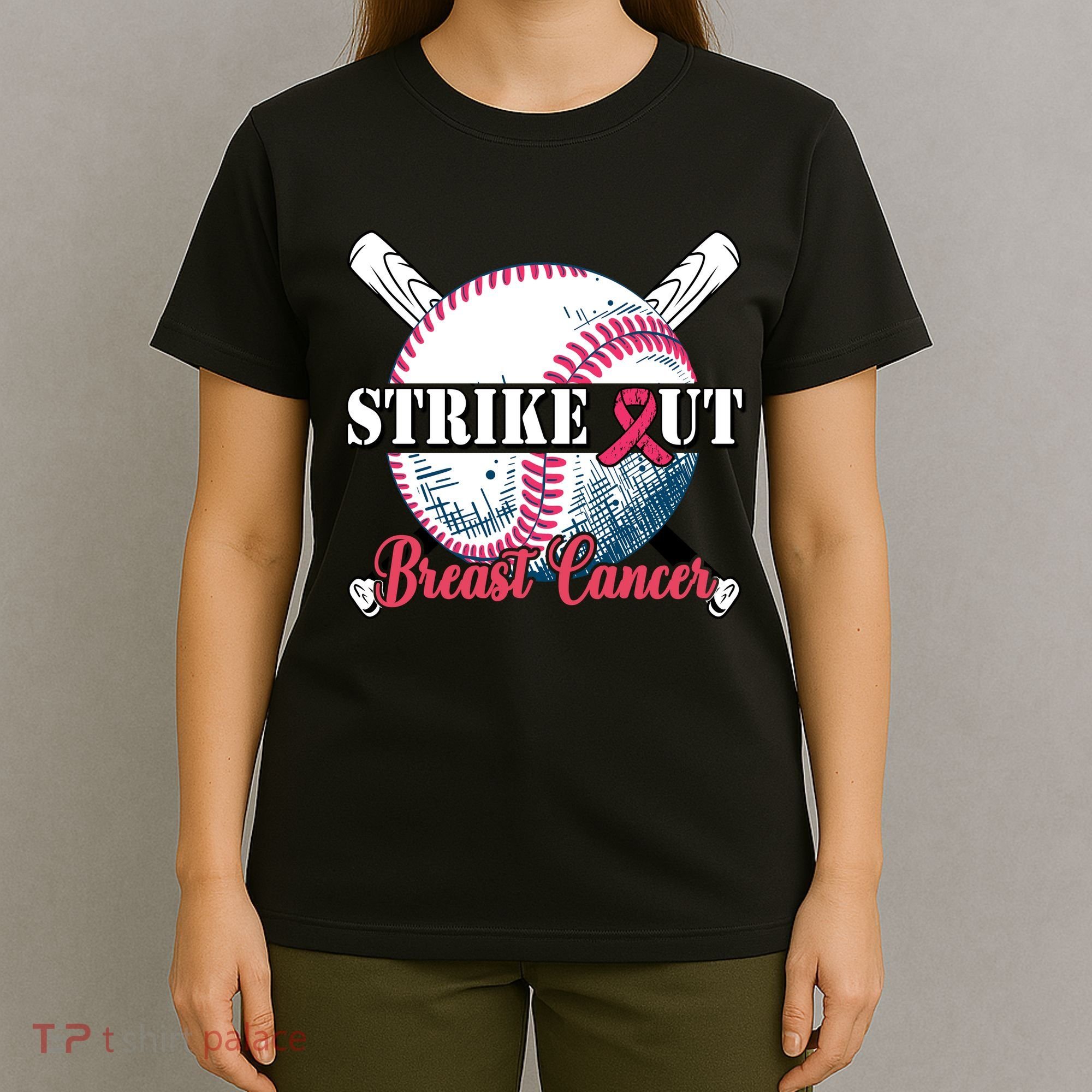 Strike Out Breast Cancer Baseball T-Shirt