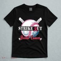 Strike Out Breast Cancer Baseball T-Shirt thumb 5