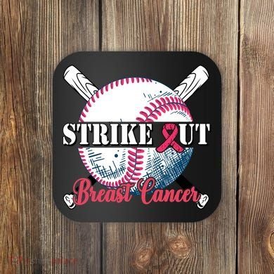 Strike Out Breast Cancer Baseball Coaster