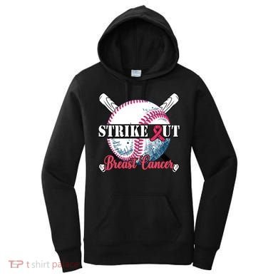 Strike Out Breast Cancer Baseball Women's Hoodie