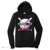 Strike Out Breast Cancer Baseball Women's Hoodie thumb 0