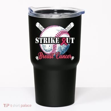 Strike Out Breast Cancer Baseball Tumbler