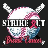 Strike Out Breast Cancer Baseball Tumbler thumb 3