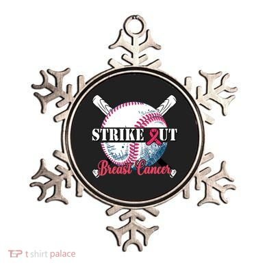 Strike Out Breast Cancer Baseball Ornament