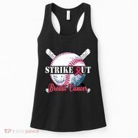 Strike Out Breast Cancer Baseball Women's Tank Top thumb 0