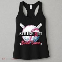 Strike Out Breast Cancer Baseball Women's Tank Top thumb 3