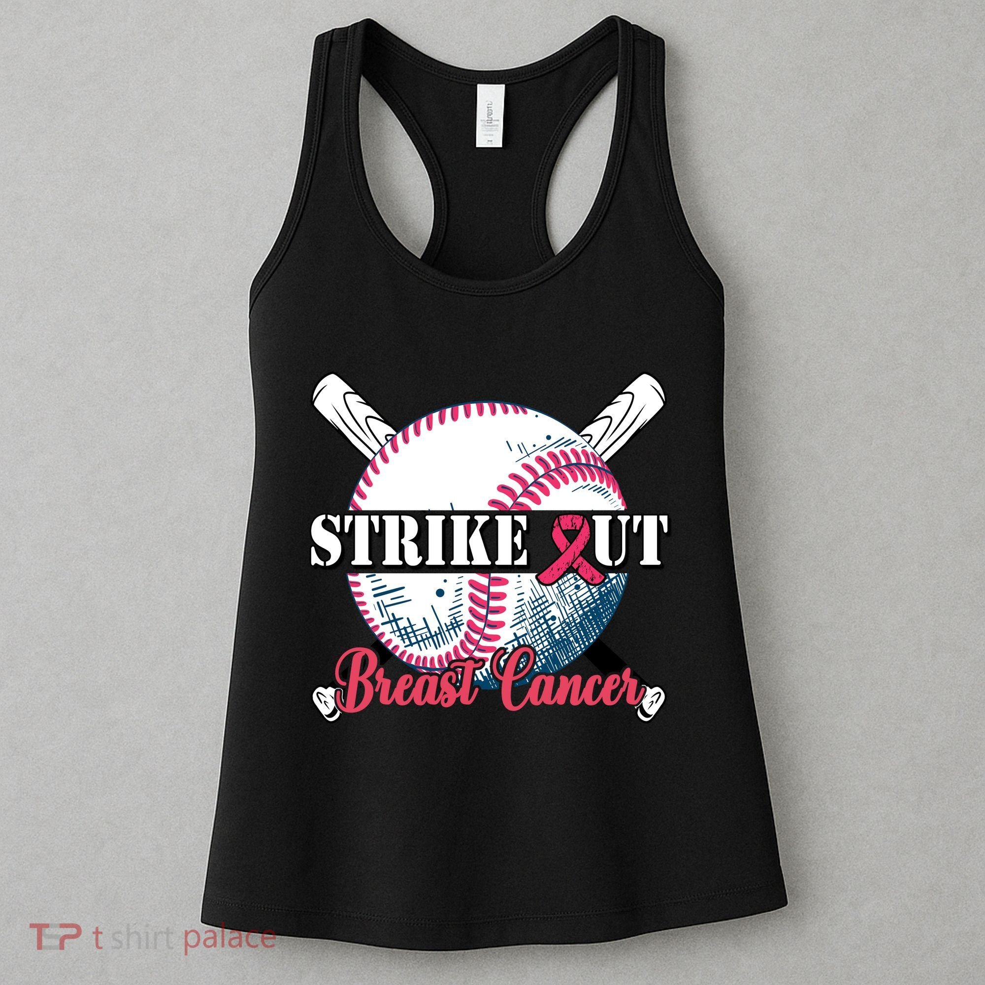 Strike Out Breast Cancer Baseball Women's Tank Top