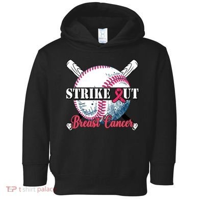 Strike Out Breast Cancer Baseball Toddler Hoodie