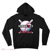 Strike Out Breast Cancer Baseball Tall Hoodie thumb 0