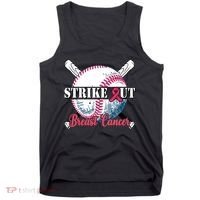 Strike Out Breast Cancer Baseball Tank Top thumb 0