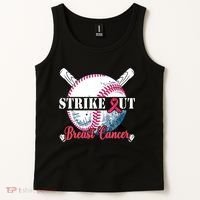 Strike Out Breast Cancer Baseball Tank Top thumb 2
