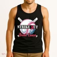 Strike Out Breast Cancer Baseball Tank Top thumb 3