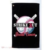 Strike Out Breast Cancer Baseball Golf Towel thumb 0