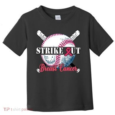 Strike Out Breast Cancer Baseball Toddler T-Shirt