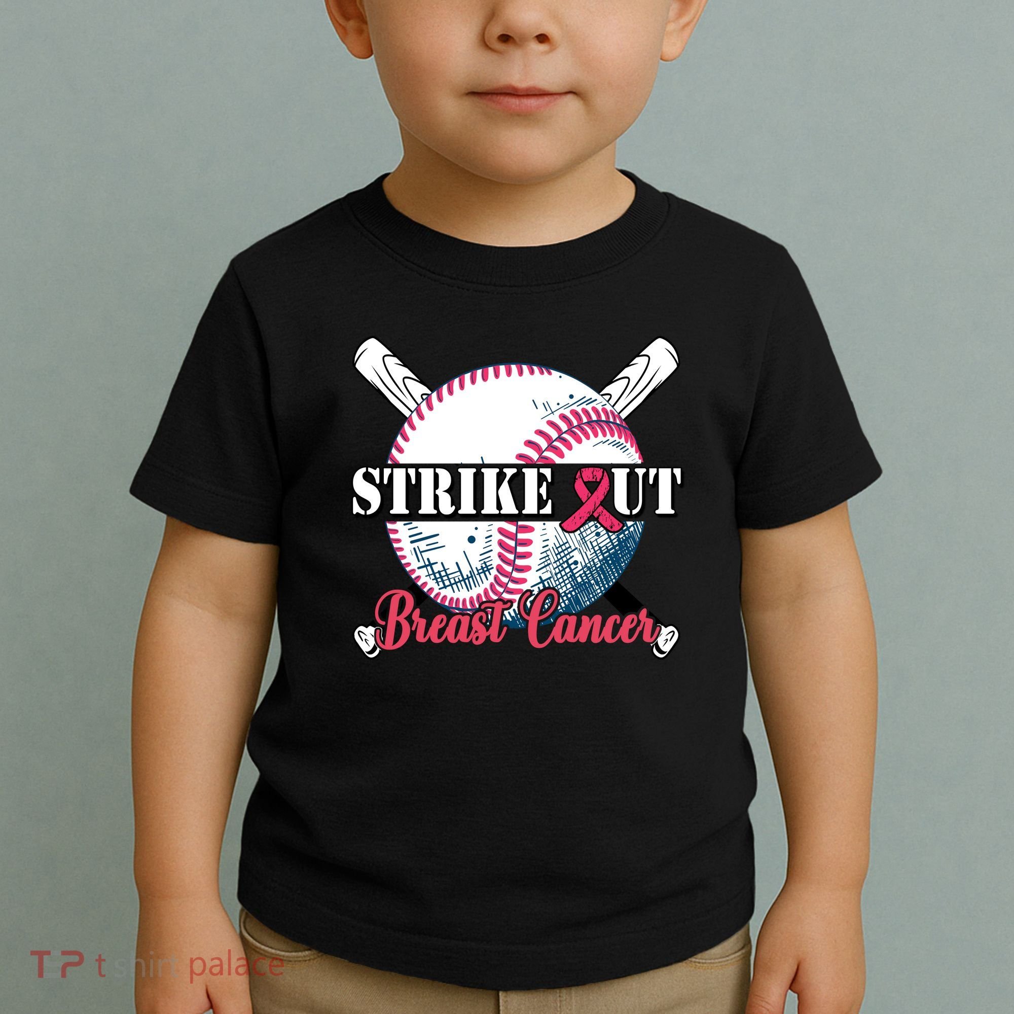 Strike Out Breast Cancer Baseball Toddler T-Shirt