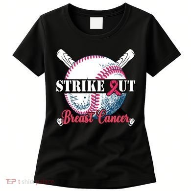 Strike Out Breast Cancer Baseball Women's T-Shirt