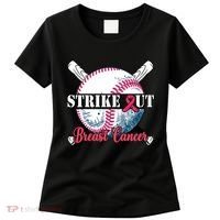 Strike Out Breast Cancer Baseball Women's T-Shirt thumb 0
