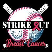 Strike Out Breast Cancer Baseball Women's T-Shirt thumb 6