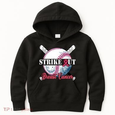 Strike Out Breast Cancer Baseball Kids Hoodie