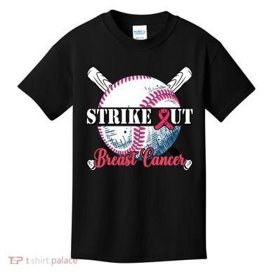 Strike Out Breast Cancer Baseball Kids T-Shirt