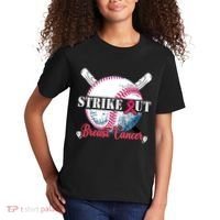 Strike Out Breast Cancer Baseball Kids T-Shirt thumb 2
