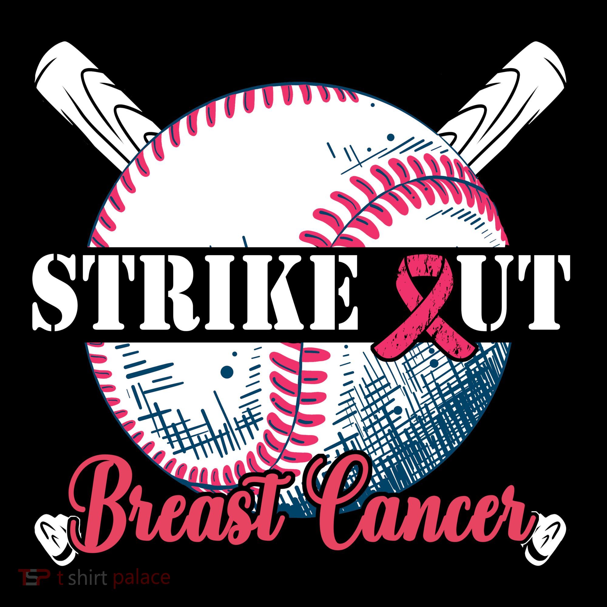 Strike Out Breast Cancer Baseball Kids T-Shirt
