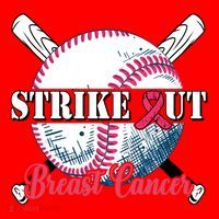 Strike Out Breast Cancer Baseball Santa Hat thumb 1