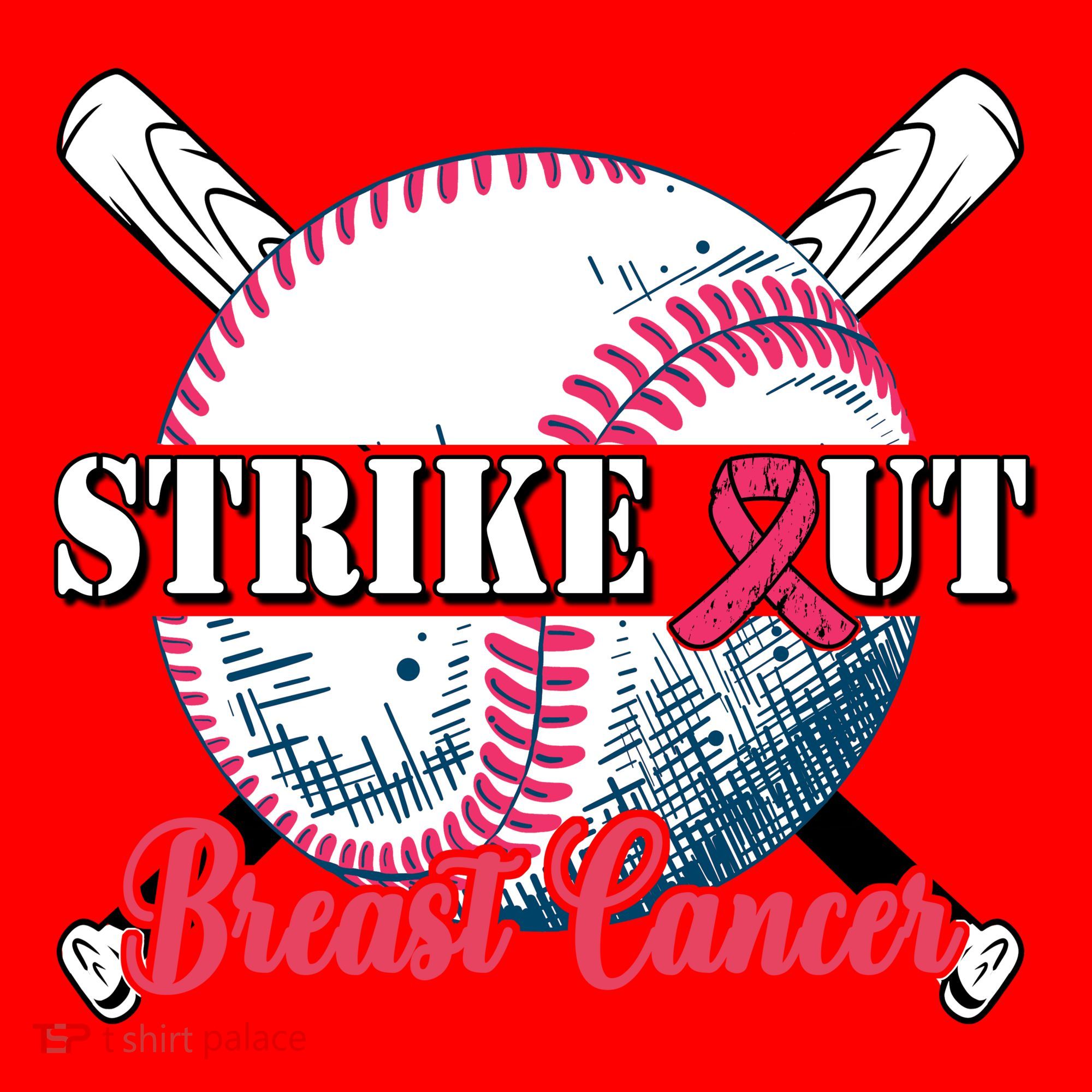 Strike Out Breast Cancer Baseball Santa Hat