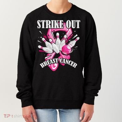 Strike Out Breast Cancer Awareness Bowling Fighter Women's Sweatshirt