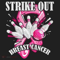 Strike Out Breast Cancer Awareness Bowling Fighter Women's Sweatshirt thumb 2