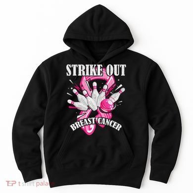 Strike Out Breast Cancer Awareness Bowling Fighter Hoodie